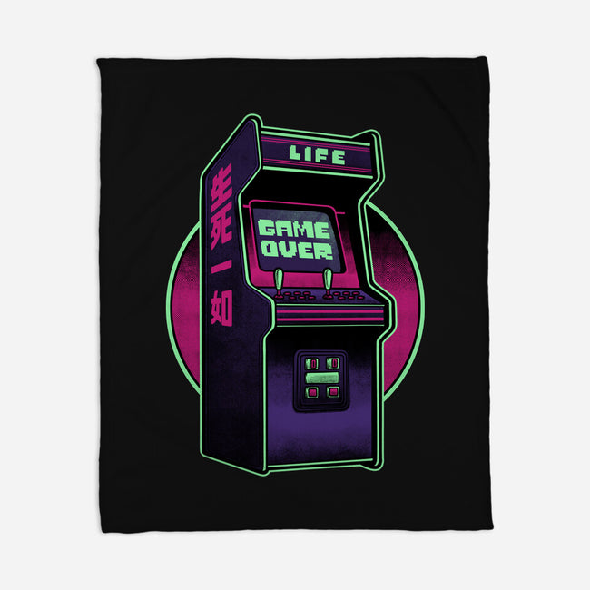 Arcade Life Over-None-Fleece-Blanket-Studio Mootant