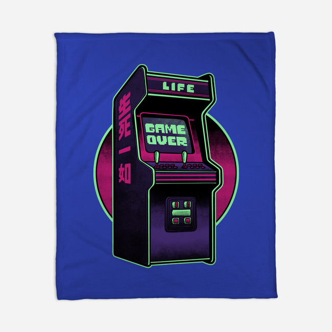 Arcade Life Over-None-Fleece-Blanket-Studio Mootant