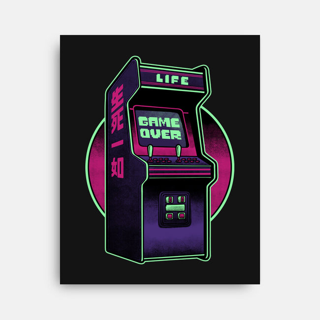 Arcade Life Over-None-Stretched-Canvas-Studio Mootant