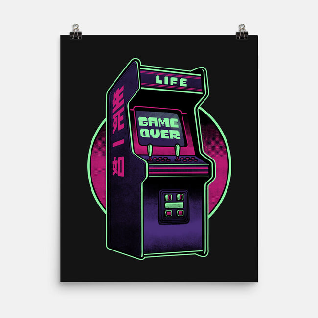 Arcade Life Over-None-Matte-Poster-Studio Mootant