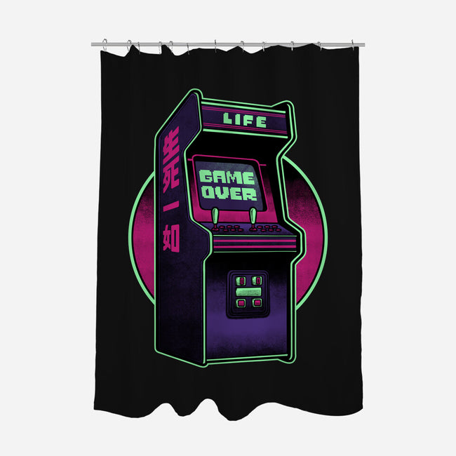 Arcade Life Over-None-Polyester-Shower Curtain-Studio Mootant