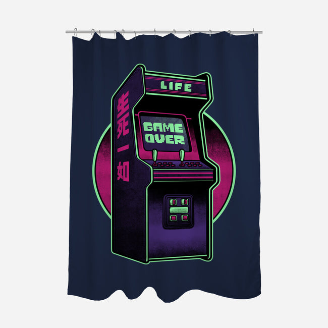 Arcade Life Over-None-Polyester-Shower Curtain-Studio Mootant