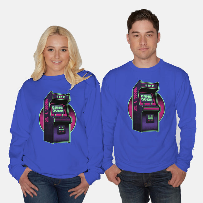 Arcade Life Over-Unisex-Crew Neck-Sweatshirt-Studio Mootant