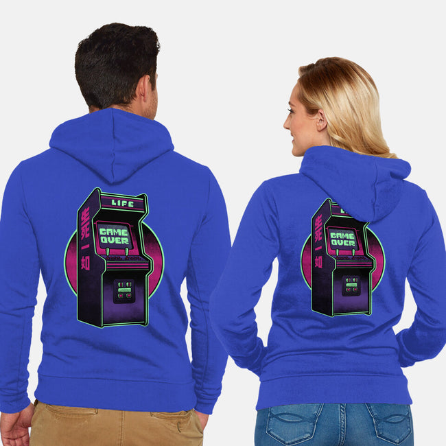 Arcade Life Over-Unisex-Zip-Up-Sweatshirt-Studio Mootant