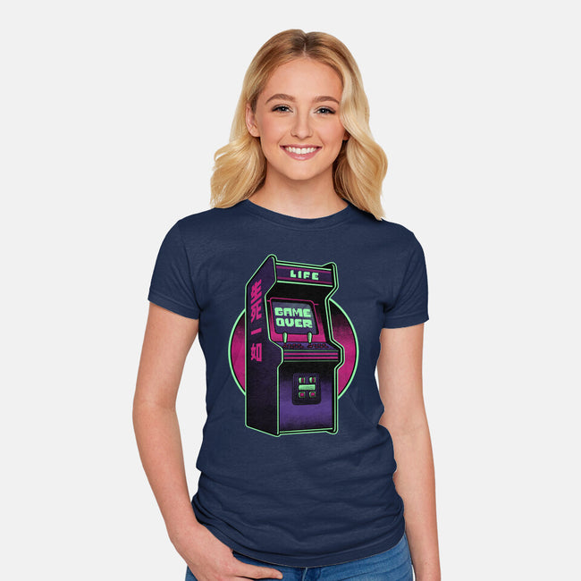 Arcade Life Over-Womens-Fitted-Tee-Studio Mootant