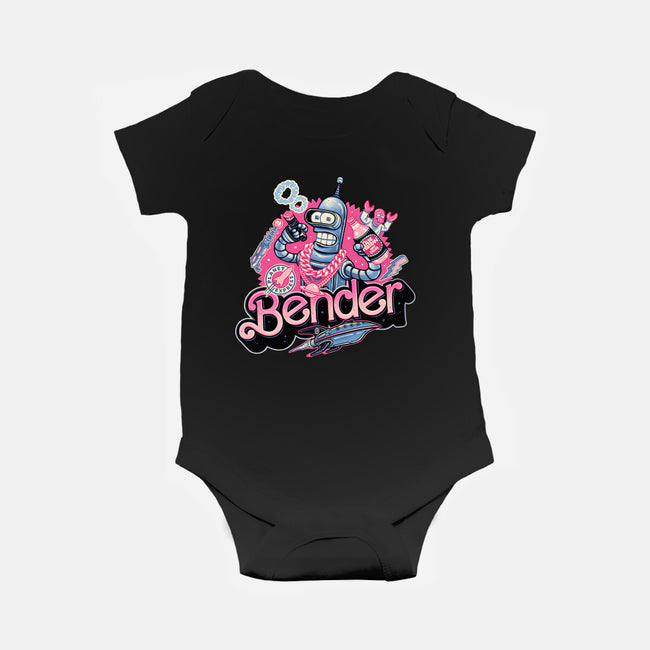 Pink Future Ahead Of Us-Baby-Basic-Onesie-glitchygorilla