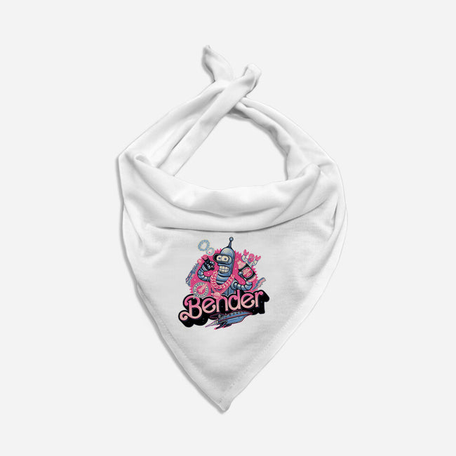 Pink Future Ahead Of Us-Dog-Bandana-Pet Collar-glitchygorilla