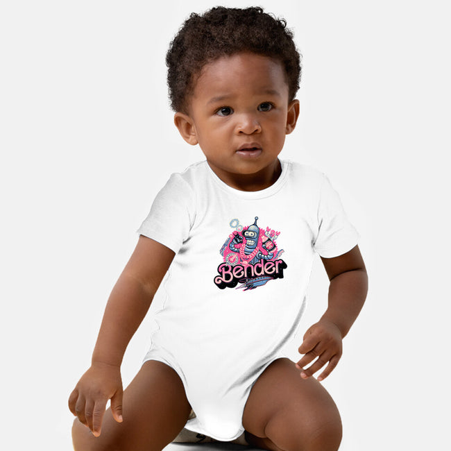 Pink Future Ahead Of Us-Baby-Basic-Onesie-glitchygorilla