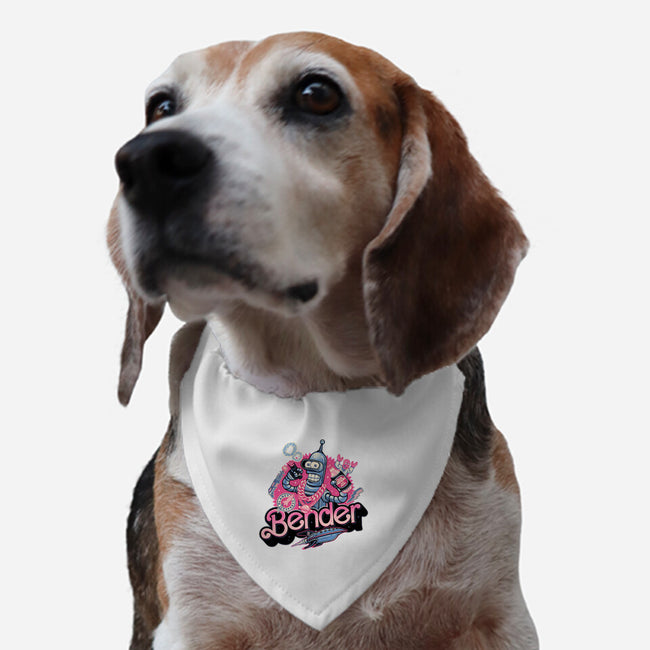 Pink Future Ahead Of Us-Dog-Adjustable-Pet Collar-glitchygorilla