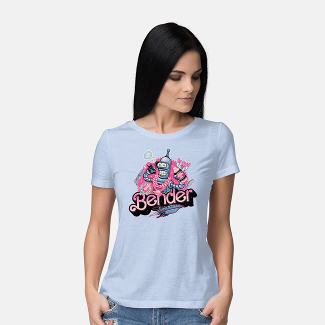 Pink Future Ahead Of Us-Womens-Basic-Tee-glitchygorilla