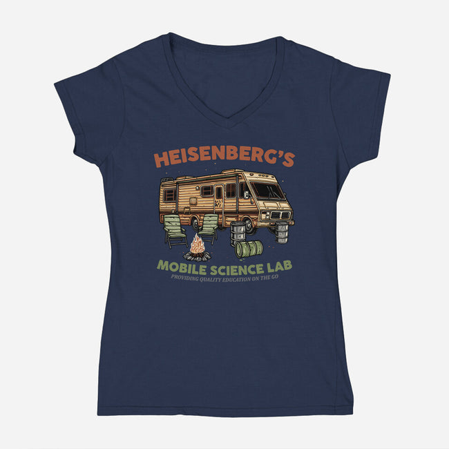 Science On The Go-Womens-V-Neck-Tee-glitchygorilla