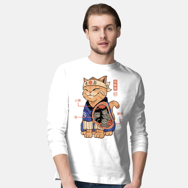 X-Ray Kaiju Cat-Mens-Long Sleeved-Tee-vp021