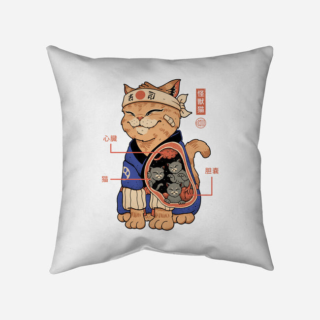 X-Ray Kaiju Cat-None-Non-Removable Cover w Insert-Throw Pillow-vp021