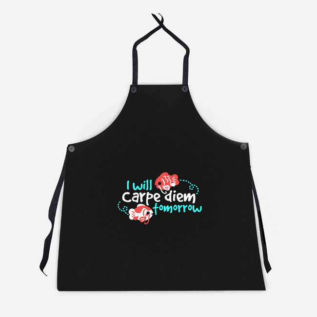 Koi Carpe Diem-Unisex-Kitchen-Apron-NemiMakeit