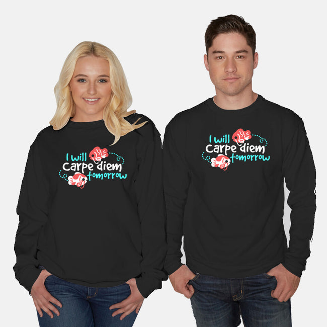 Koi Carpe Diem-Unisex-Crew Neck-Sweatshirt-NemiMakeit