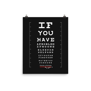 A Team Eye Chart