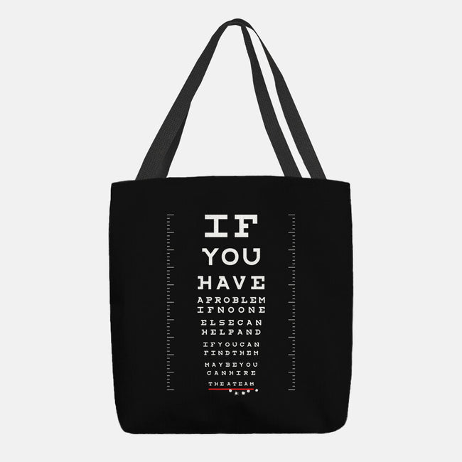 A Team Eye Chart-None-Basic Tote-Bag-rocketman_art