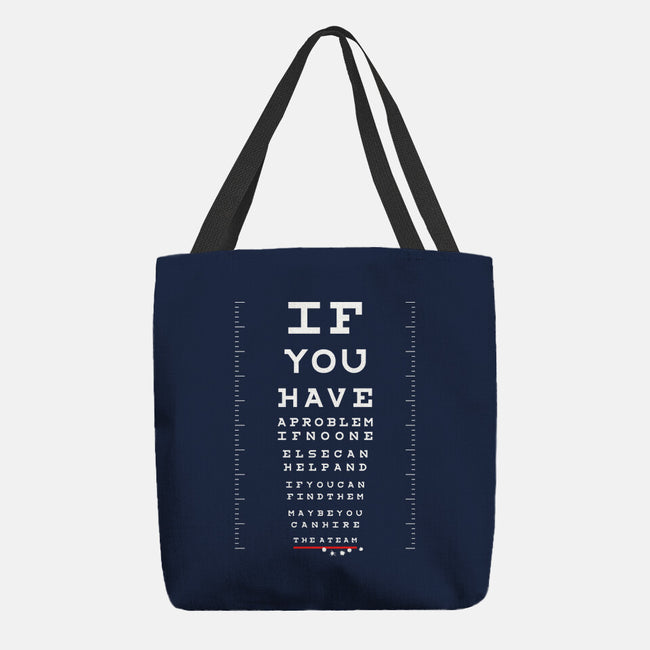 A Team Eye Chart-None-Basic Tote-Bag-rocketman_art