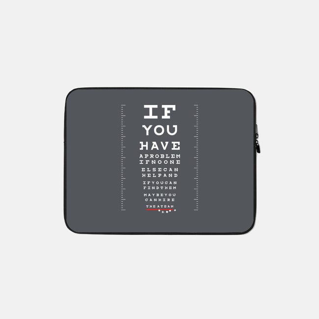 A Team Eye Chart-None-Zippered-Laptop Sleeve-rocketman_art