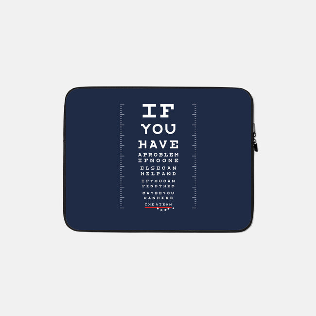 A Team Eye Chart-None-Zippered-Laptop Sleeve-rocketman_art