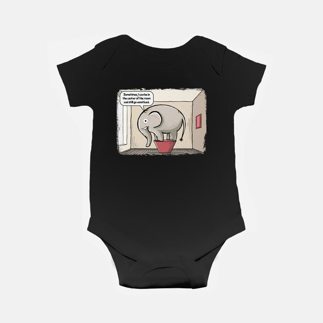 Elephant In The Room-Baby-Basic-Onesie-erion_designs