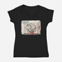 Elephant In The Room-Womens-V-Neck-Tee-erion_designs