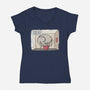 Elephant In The Room-Womens-V-Neck-Tee-erion_designs