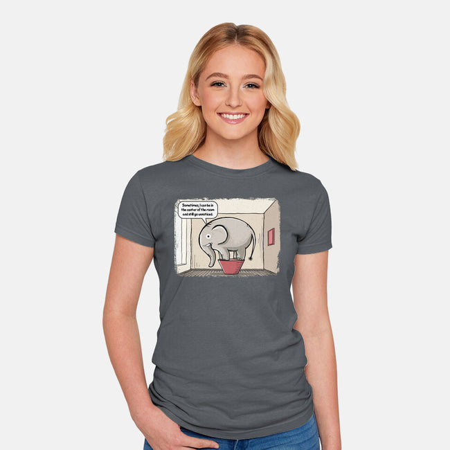 Elephant In The Room-Womens-Fitted-Tee-erion_designs