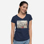 Elephant In The Room-Womens-V-Neck-Tee-erion_designs