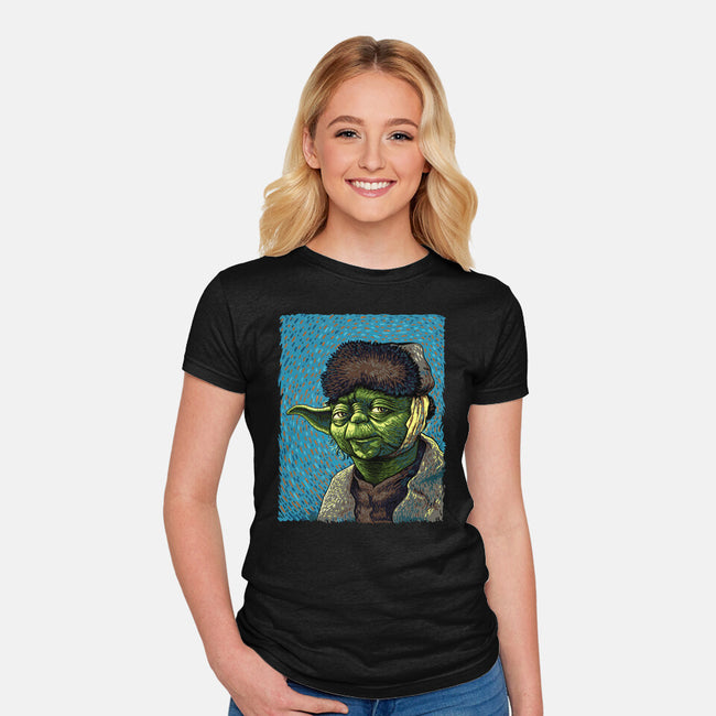 Artist From A Galaxy Far Far Away-Womens-Fitted-Tee-daobiwan