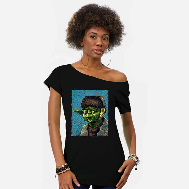 Artist From A Galaxy Far Far Away-Womens-Off Shoulder-Tee-daobiwan