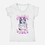 Chaotic Vibes-Womens-V-Neck-Tee-Geekydog