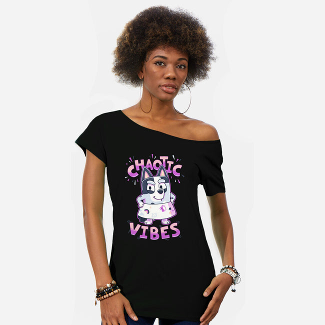 Chaotic Vibes-Womens-Off Shoulder-Tee-Geekydog