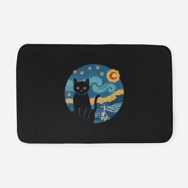 Purrfect Starry Cat-None-Memory Foam-Bath Mat-vp021