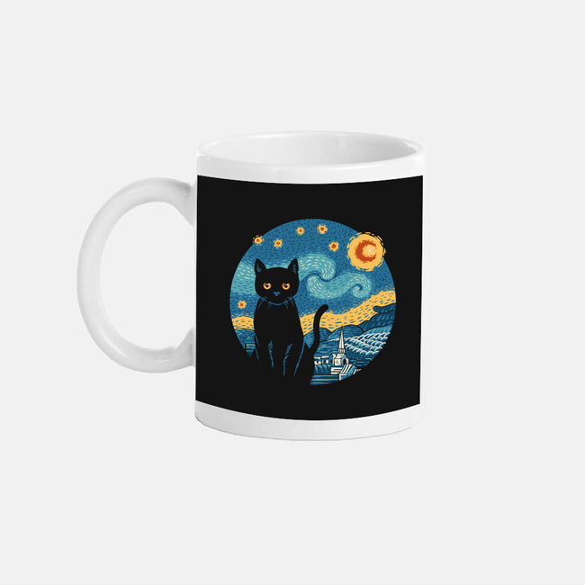 Purrfect Starry Cat-None-Mug-Drinkware-vp021