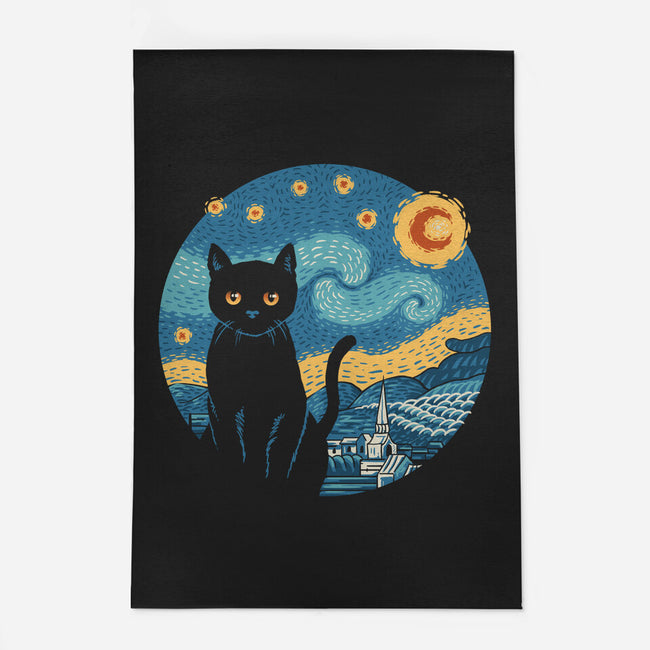 Purrfect Starry Cat-None-Indoor-Rug-vp021