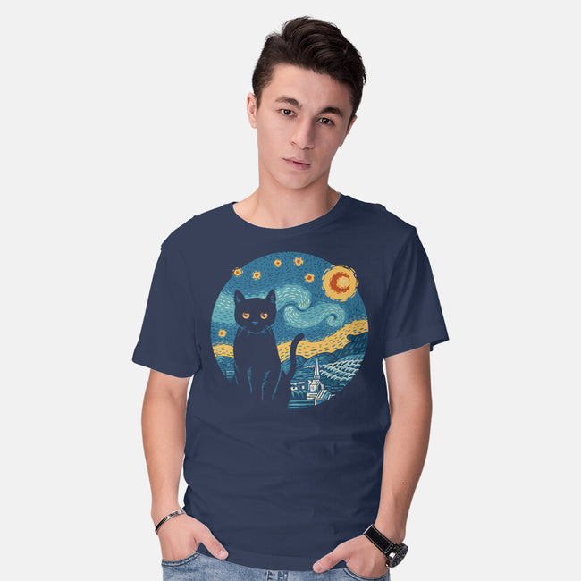 Purrfect Starry Cat-Mens-Basic-Tee-vp021