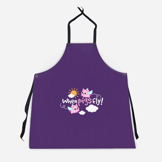 When Pigs Fly-Unisex-Kitchen-Apron-NemiMakeit