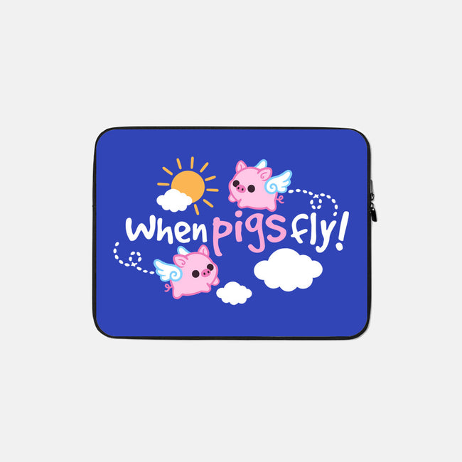 When Pigs Fly-None-Zippered-Laptop Sleeve-NemiMakeit