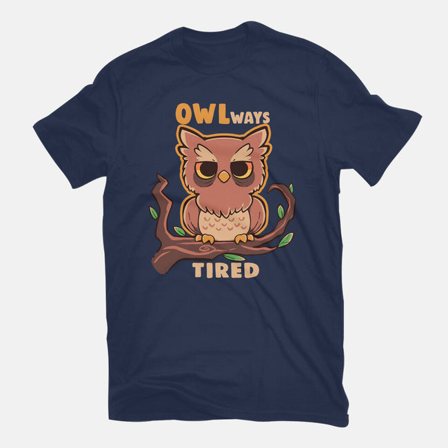 Owlways Tired-Womens-Fitted-Tee-TechraNova