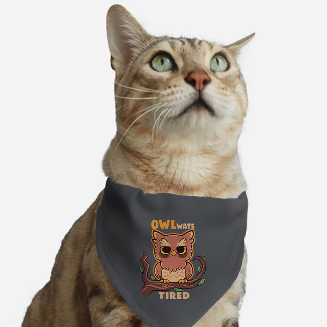 Owlways Tired-Cat-Adjustable-Pet Collar-TechraNova