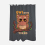 Owlways Tired-None-Polyester-Shower Curtain-TechraNova