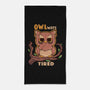 Owlways Tired-None-Beach-Towel-TechraNova