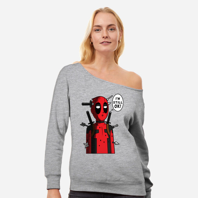 Ok Merc-Womens-Off Shoulder-Sweatshirt-pigboom