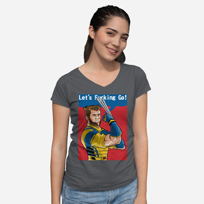 Since I'm Back-Womens-V-Neck-Tee-Diego Oliver