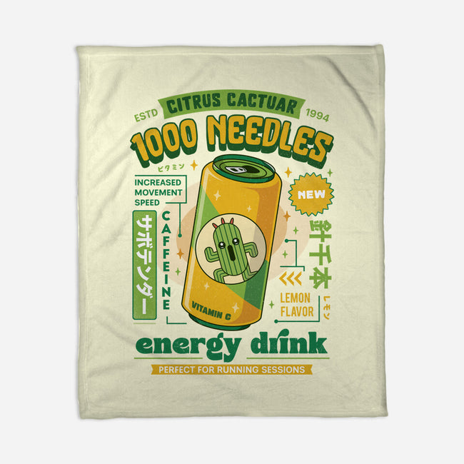 Cactuar Energy Drink-None-Fleece-Blanket-LAGELANTEE