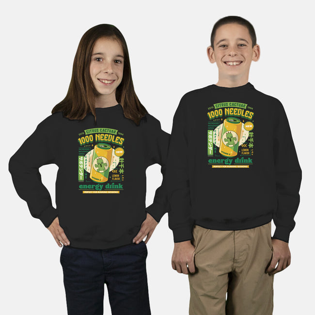 Cactuar Energy Drink-Youth-Crew Neck-Sweatshirt-LAGELANTEE