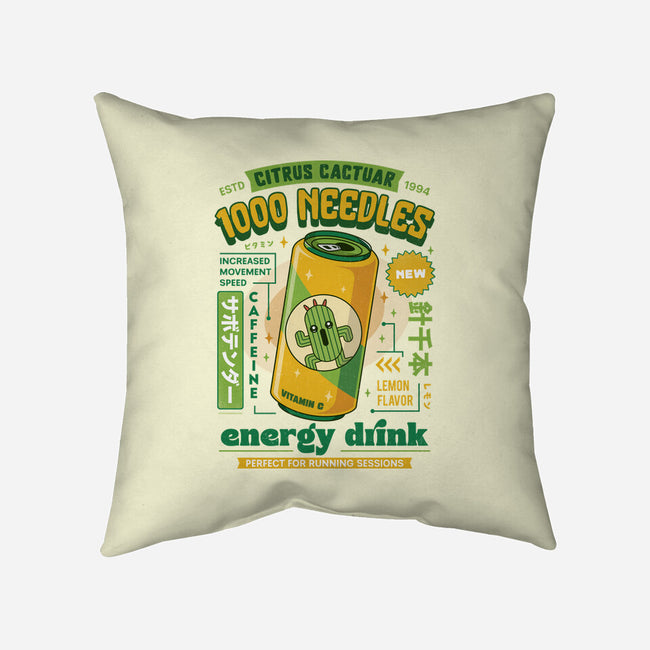 Cactuar Energy Drink-None-Non-Removable Cover w Insert-Throw Pillow-LAGELANTEE