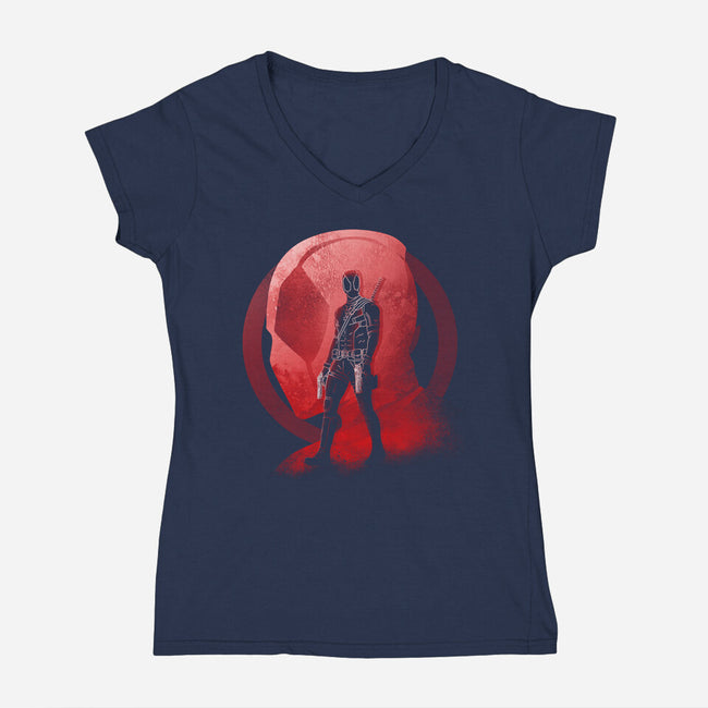 Negative Merc-Womens-V-Neck-Tee-Donnie