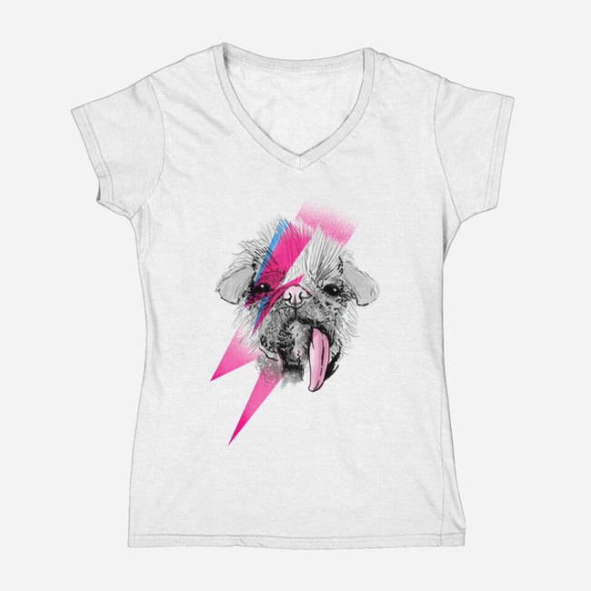 Adogin Sane-Womens-V-Neck-Tee-Donnie